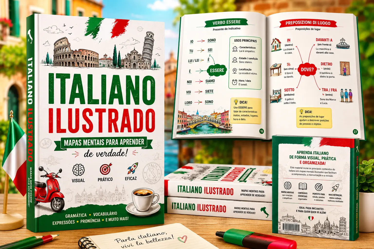 Mockup Italiano Ilustrado Premium